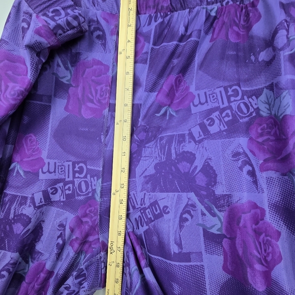 TORRID‎ Betsey Johnson Mesh Flare Pull-On Pants Purple Women Plus Size 5X - Picture 12 of 15
